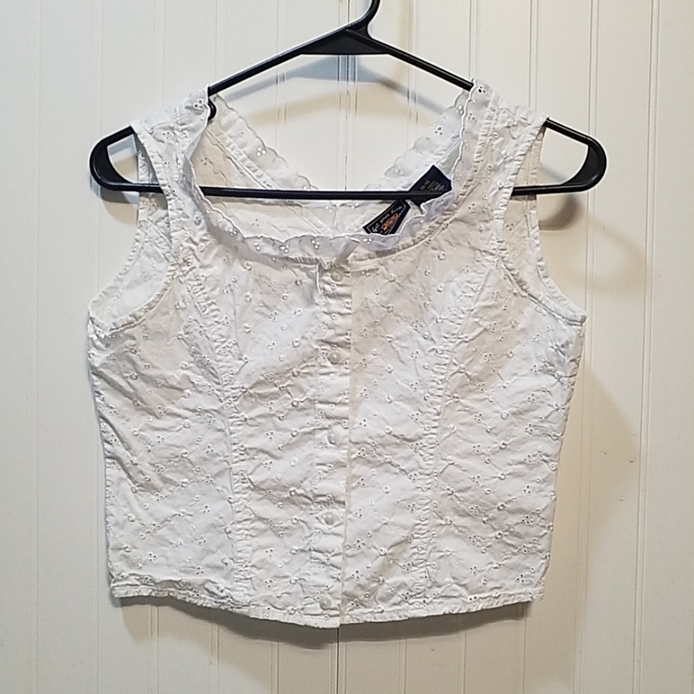 Route 66 Eyeloit lace Crop top